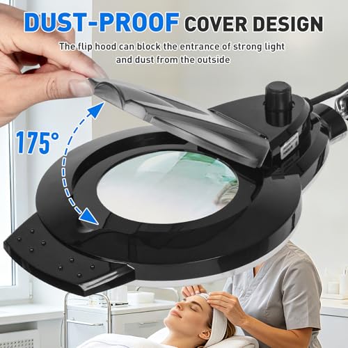 KIRKAS LED Magnifying Lamp with Clamp, 2,200 Lumens Dimmable 35in 12X - size: 35in