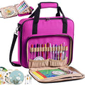 Large Embroidery Bag, Cross Stitch Organizer & Needlepoint Project Bag - color: Power Pink
