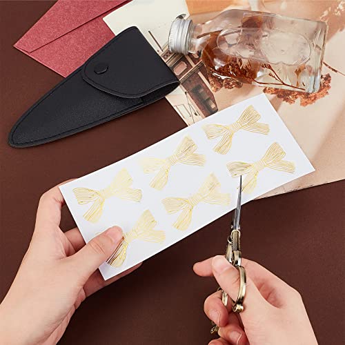SUNNYCLUE 4.3Inch Stainless Steel Sewing Scissors - Vintage Style Antique Bronze Embroidery Shears for Jewelry, DIY, Papercraft, Crochet, Cross Stitch, Knitting - color: Antique Bronze-1pc-sewing Scissors With Black Cover