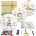 Bradove Beginner Embroidery Kit for Adults and Kids - color: Stitches Practice
