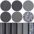 Litchi 6 Pack 8x12 Inch Faux Leather Sheets for Bow Earring, Easy to Cut Vinyl Fabric for Cricut, Durable Fade Resistant Leatherette Without Smell, Dark Gray - color: Dark Gray