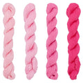 FREEBLOSS 4 Pcs Sashiko Thread Sashiko Skein 4 * 100 M Pure Cotton Embroidery Thread Japanese Sewing Threads Quilting & Embroidery Sewing Kit Supplies 4 Pink Theme Colors - color: Dark Pink