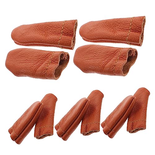 10 Pairs Leather Nail Tools Needle Felting Protectors Wood Carving Gloves Knitting Thimble Kits for Sewing Leather