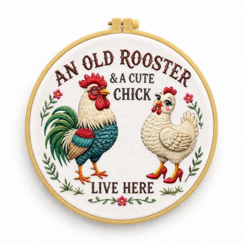 niurenmaoyi Rooster Embroidery Kit for Adults,Needlepoint Kit - color: Embroidery Kits-0621-24