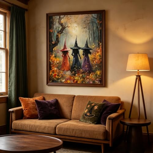 5D Diamond Painting Kits for Adults, Halloween Witch Diamond Art Kits - color: JK432-1