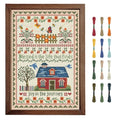 FREEBLOSS Cross Stitch Wall Hanging Kits Joy in The Journey 13.8 * 19.7inch