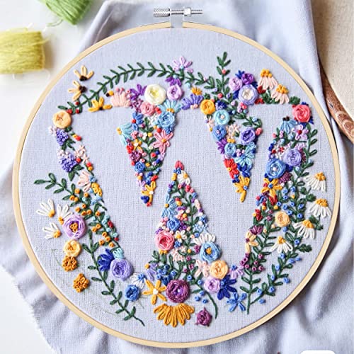 GIEMSON Embroidery Hoop 10 Inch 12 Pieces Large Embroidery Hoops Bamboo Circle Cross Stitch Hoop for Embroidery Art Craft Sewing - size: 10 inch