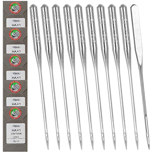 50 PCS Embroidery Sewing Machine Needles Size 75/11, Household Sewing Needles for Brother Sewing Machine1 - style: Size 75/11