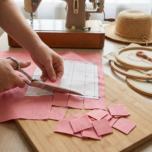 TIESOME 50Pcs Fabric Squares for Sewing, Precut Quilting and Patchwork