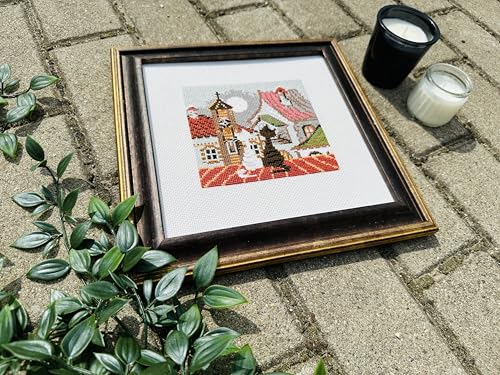 RIOLIS 611 City & Cats Spring Counted Cross Stitch Kit 5.12 x 5.12 in - style: City & Cats Spring 611