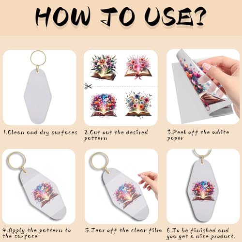 UV DTF Stickers 105 Pcs Floral Books UV DTF Cup Wrap for Glass - style: Watercolor Floral Books