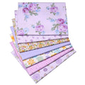 Purple Cotton Fabric Bundles, 7 pcs Precuts 15.7" x 19.7" - color: Purple Garden