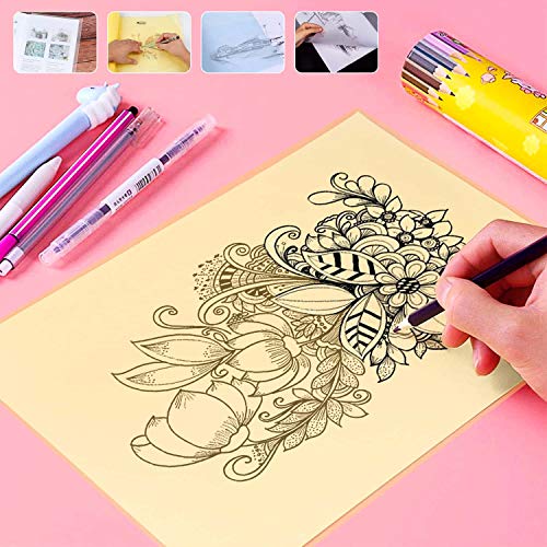 Cridoz 9-Color Transparent Vellum Paper - 8.5 x 11, Translucent Tracing Paper for Printing & Drawing