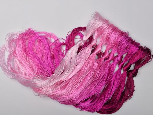 100% Mulberry Silk Embroidery Thread 9 Colors 110m Each (38) - color: 38