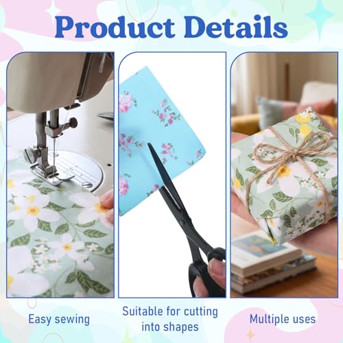 Cotton Squares Fabric Scraps for Sewing 50Pcs 4X4 Fabrics Bundle