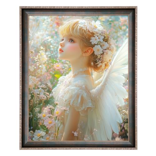 16x20 Frame Vintage Green, Ornate 20x16in Picture Frame with Floral Trim, for 16 x 20inch Gallery Photo Pic with HD Plexiglass, 1.6in Widen 0.8in Thick, Horizontal Vertical Wall Display - color: Vintage Green, size: 16x20in