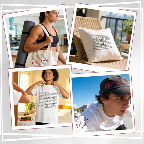 16Pcs Positive Quote Dtf Transfers Ready to Press Note to Self Iron on Transfers for Tshirts Motivational Transfer Vinyl Stickers for Clothing Pillows Bag DIY Crafts - color: Positive