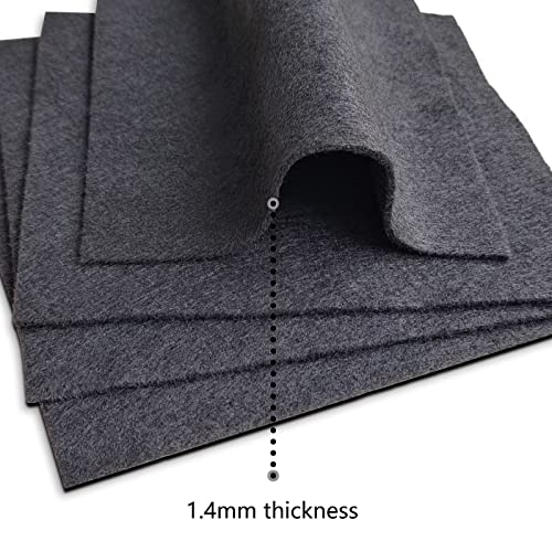 Jtnohx Soft Felt Fabric Flexible Craft Felt Sheets Black 6" 20Pcs 1.4mm - color: Black