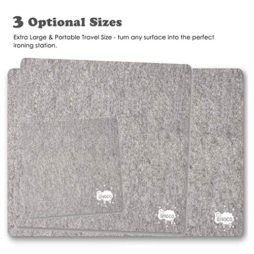 Wool Pressing Mat for Quilting - 9" x 9" Portable Travel Size Felt Ironing Pad 1/2" Thick, 100% New Zealand Wool for Ironing, Sewing, Cutting on Ironing Board, Tabletop, Dryer, Countertop