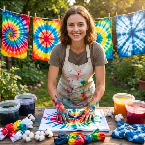 Tudomro 2 Yard 100% White Cotton Muslin Fabric 59 Inch Wide Natural Cotton Fabric by The Yard Tie Dye Soft Breathable for Quilting, Sewing, Embroidery, Apparel, Lining & Crafts