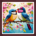 Funchey Counted Cross Stitch Kits for Adults Needlepoint Kits Unprinted Cross Stitching Embroidery Kit 11CT Cross Stitch Supplies-Couple Bird Flowers 18x18 inch - color: ArtsKits04