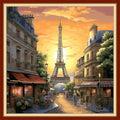 Redxing Stamped Cross Stitch Kits Embroidery kit for Beginners Adults Full Range of Embroidery Patterns Starter Kits DIY Printed Cross Stitch Kits Needlepoint Kits 11CT-Eiffel Tower Street 18x18 inchs - color: Artskits09