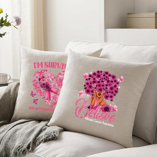 4 Sheets Breast Cancer Awareness Iron on Patches Pink Ribbon Heat Transfer Vinyl Decals Breast Cancer Iron on Transfer Stickers Women Car Design DTF Transfer Ready to Press for T-Shirt Hat Clothes - color: F