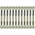12 Skeins Embroidery Floss, Khaki Metallic Embroidery Thread Polyester Cross-Stitch Threads for Hand Embroidery String Art DIY Creation - color: Khaki