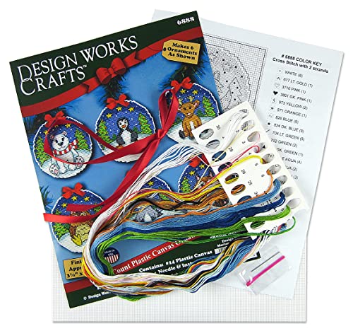 Design Works Crafts Rustic Animals Counted Cross Stitch Ornament Kit - Set of 6