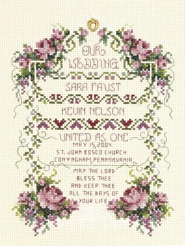 Janlynn Cross Stitch Kit, 8-1/4-Inch by 6-1/4-Inch, United as One, White