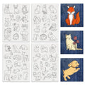 BENECREAT 4Sheets 52Pcs Animal Water Soluble Embroidery, 11.7x8.3inch Cats Dogs Rabbits Stick and Stitch Embroidery Paper Stabilizer Water Soluble Hand Sewing for Shirts, Coats, Bags - color: Cats Dogs Rabbits