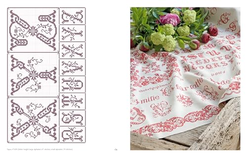 Vintage French Needlework: 300 Authentic Cross-Stitch Patterns―Flowers, Borders, and Alphabets from Antique Textiles