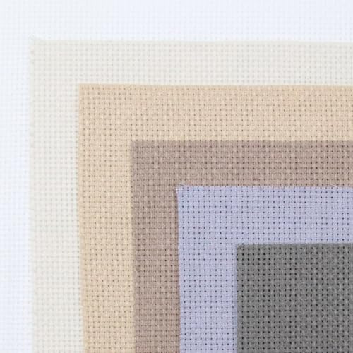 KCS 6 pc of 15" x 18" (38cmx45cm) Counted Cotton Aida Cloth Cross Stitch Fabric Rolled Box (16CT-F) - color: 16ct-f