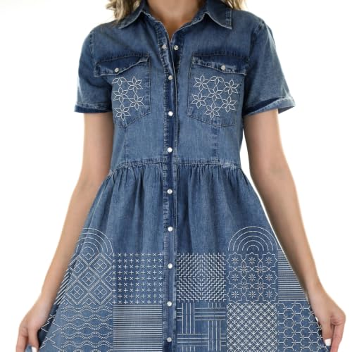50 Pcs Sashiko Stencil Kit, Plastic Geometric Template Pattern - color: Thread and Pen Needle-Color4