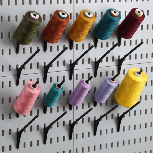 Geelin 20 Pcs Black Pegboard 45° Spool Hooks Pegboard Accessories - color: Black