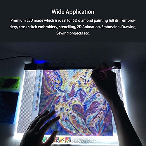 A3S Light Pad for Diamond Painting, Diamond Art Light Board, USB Powered - size: A3S