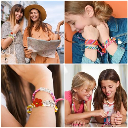 Maynacs Friendship Bracelet Making Kit for Girls 8-12, 28 Pre-Cut Threads - color: Green