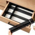 Adjustable Drawer Dividers, Cut-to-Fit DIY Organizers, Black 32 Pack - color: Black 32pcs