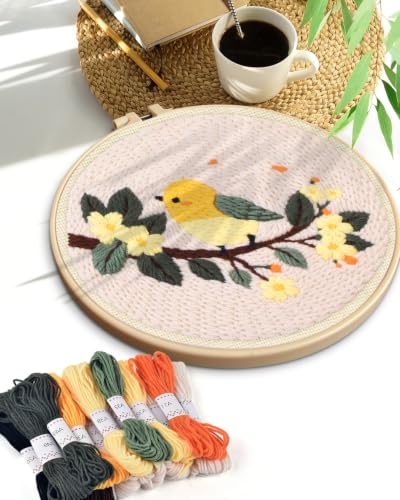 TINDTOP Punch Needle Kits, DIY Punch Embroidery Kits - color: Set B