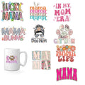 10 Pcs Letter Mom DTF Cup Wrap Transfer Sticker Mama Cat Mom Stickers Decals for Cups Waterproof Rub on Transfers Mug Laptop Computer Phone - style: D005