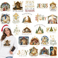 Dazoratix Christmas Jesus Iron on Transfers - 24 Sheets DTF Ready to Press - style: Christmas Jesus Nativity