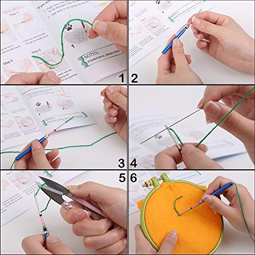 JNENERY Punch Needle, 43 Pieces Punch Needle Tool Embroidery Kit