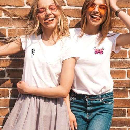 16pcs Music Singer Iron/Sew on Patches, Musician Fashion Embroidered Applique, Cool Cute Decoration Stickers for Clothes, Hat, Backpack, Jeans, Dress - color: Pink