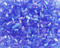 Glass Bugle Tube Beads 1400Pcs/30g Mini Seed Beads 2 * 3mm Small Craft Loose Spacer Beads for DIY Bracelets Necklace Earring Jewelry Making (Middle Blue) - color: Middle Blue