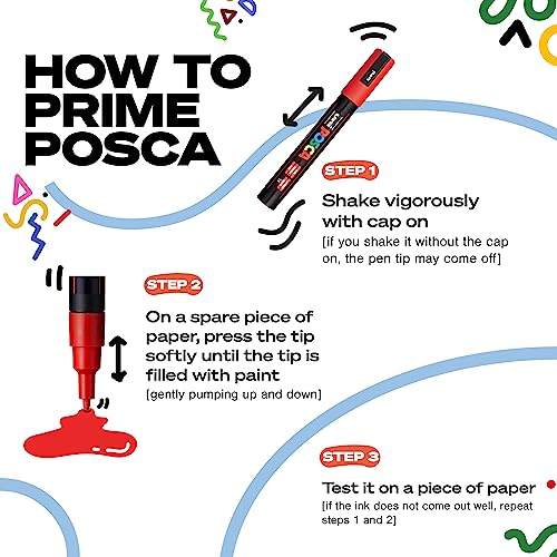 POSCA® PC-5M Paint Marker, Medium Reversible Tip (1.8-2.5mm), Sky Blue