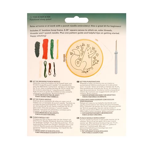 Kikkerland Punch Needle - Fox - Includes Everything Needed - style: Fox