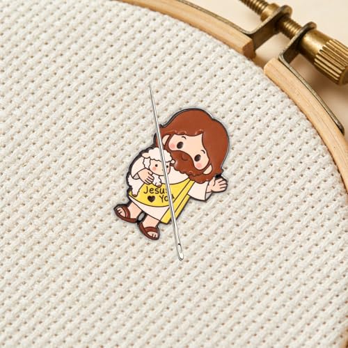 Jesus Needle Minder, Funny Magnetic Cross Stitch Needle Minder