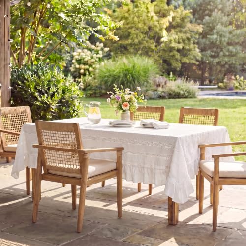 ARTMAGIC Cotton Table Cloth Vintage Washable Tablecloths Rectangular - size: 70" x 52" (Rectangular)