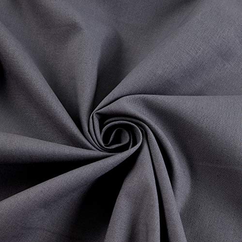 Kaufman Essex Linen Blend Graphite, Fabric by the Yard - color: Graphite