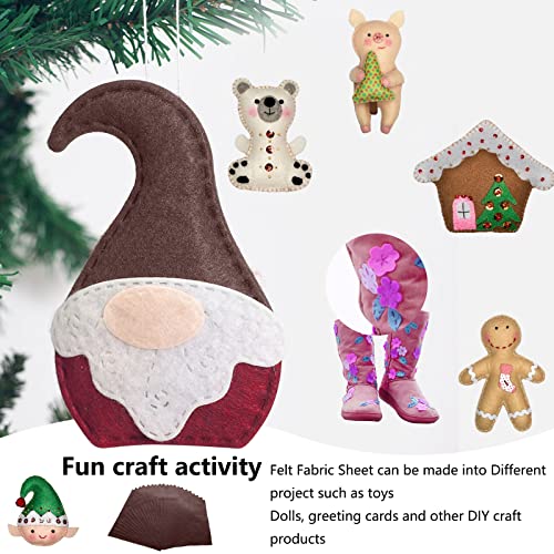 Jtnohx Soft Dark Brown Felt Sheets Flexible Felt Fabric for Crafts 12" 20Pc - color: Dark Brown